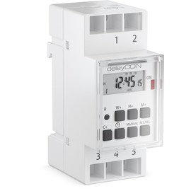 deleyCON Digital Timer for Installation in Control Panels with LCD Display Weekly Timer Switch Timer 3600 W White
