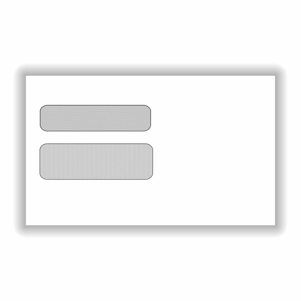 ComplyRight Moisture-Seal Double-Window Envelopes for W-2 Tax Forms - 9-1/4"