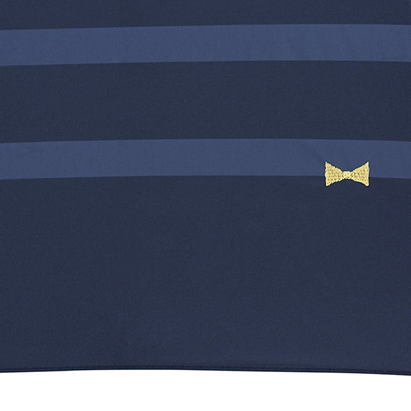 ワールドパーティー(Wpc.)日傘折りたたみ傘ネイビー50cmレディース傘袋付き遮光リボンボーダーミニ801-203NV