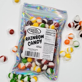 "Freeze Dried" CANDY RAINBOW - resealable bag crunchy bites - (not affiliated with SKITTLES)