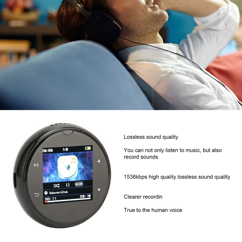MP3 Player Bluetooth 4.2 HiFi Lossless Sound Quality Touch Button