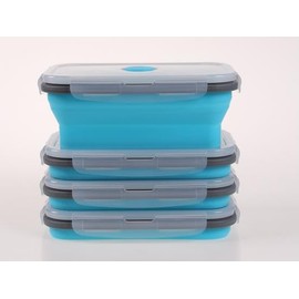 SiliSea Collapsible Food Storage Containers 350/500/800/1200 ml Set of 16 Colorful