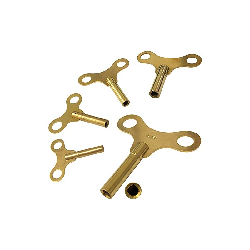 5mm BRASS KEY (11) Winding clock key winged type grandfather