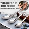 OULIGET Thickened Stainless Steel Soup Spoons, Asian Chinese Japanese Flat