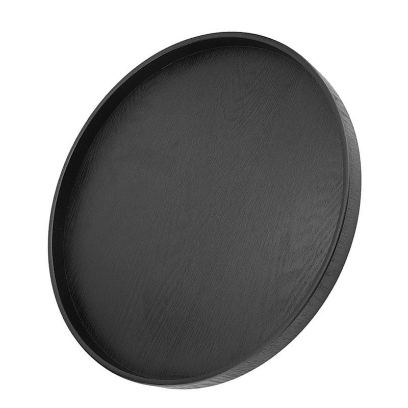 Round Shape Solid Wood Tea Coffee Snack Food Meals Serving