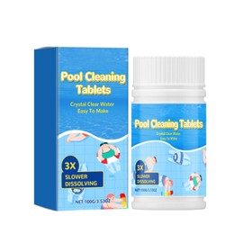 Pool Cleaning Tablets,Chlorine Tablets for Swimming Pool,Hot Tub &Spa,3X Slower Dissolving,Crystal Clear Water Treatment,100g/3.53oz