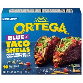 Ortega Taco Shells, Blue Corn, 4.1 Ounce, 10 Shells (Pack of 6)