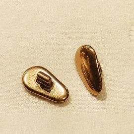 Gold Titanium Eyeglass Nose Pads Metal Frames Glasses Nose Piece Push Slide in Sunglass Repair Kits (12mm)