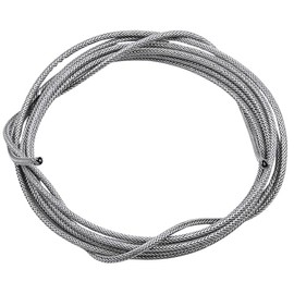 KHLESBY 20 Ft Braided Shielded Push-Back Cloth Metal Color Wire Cloth-Covered Pre-Tinned Pushback 22 AWG Guitar Wire