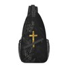 MANQINF Jesus Christian Cross Sling Bag,Casual Crossbody Backpack Shoulder Chest