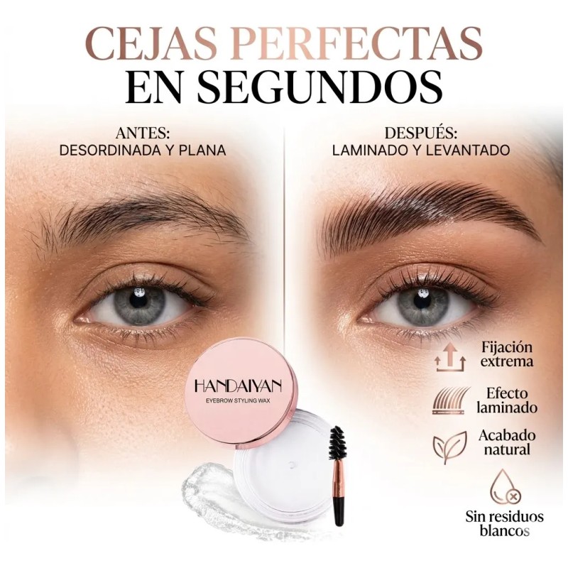 Gel Fijador Cejas Transparente Larga Duración Secado Rápido