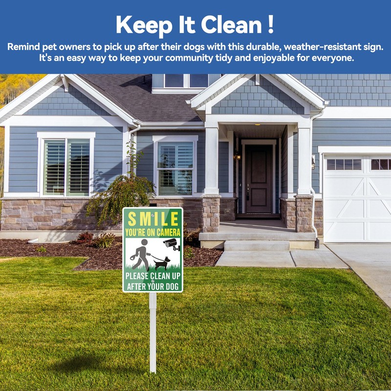 Please Clean Up After Your Dog Sign, 8" x 28"