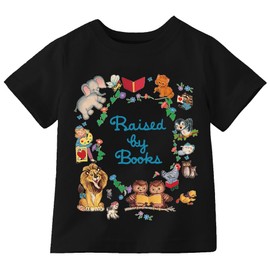 Book Shirts for Boys Girls Kids Toddler Reading T Shirts Short Sleeve Cute Children's Books Tee Funny Cartoon Image Tops Black-d