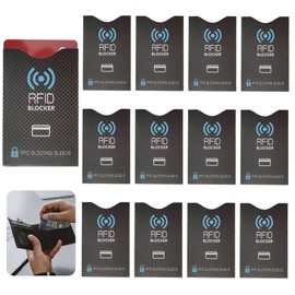 YzmrBdqc 12-Pack RFID Blocking Card Holders, Lightweight Water-Resistant Wallet Sleeves for Credit Cards & ID Protection – Compact Design for Travel & Everyday Use