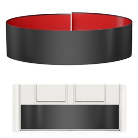 Sanbege Stainless Steel Door Kick Plate, 4" x 34" Door Push Plate, Self Adhesive Kickplate for 36" Doors Interior or Exterior (Brushed Black)