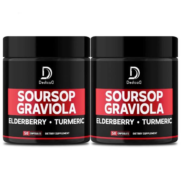 Graviola Soursop Leaves Capsules 9450mg - 2 Packs 50 Capsules