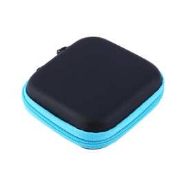 Earphone Case, Portable Earbuds Case Small Square Earphones Carrying Case Mini Zipper Hard Case Pocket Headset Cable Jewelry Storage Box Earphone Pouch Container Organizer