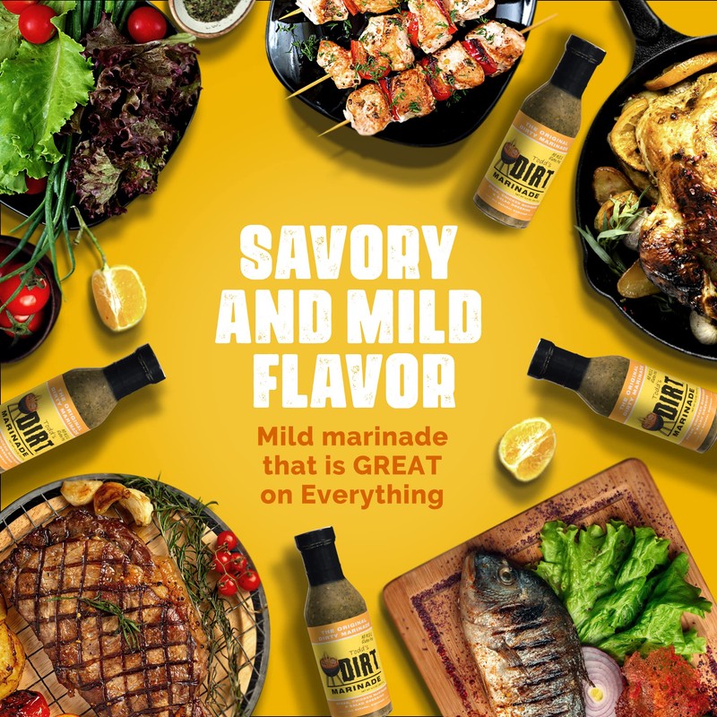 Todd’s DIRT - Original Marinade 12.50 oz 4 Bottles Pack,