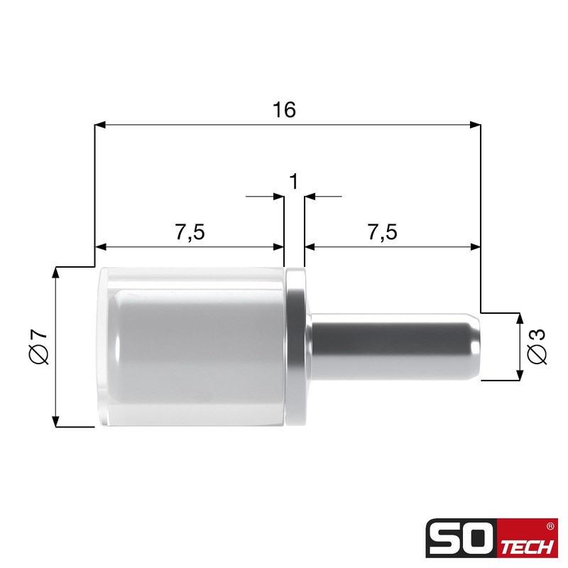SOTECH Pack of 100 Floor Support for Drill Hole 3