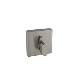Design House 581835 Emblem Contemporary Square Single Cylinder Deadbolt, Satin Nickel, Key Lock, Adjustable Backset, ANSI Grade 3