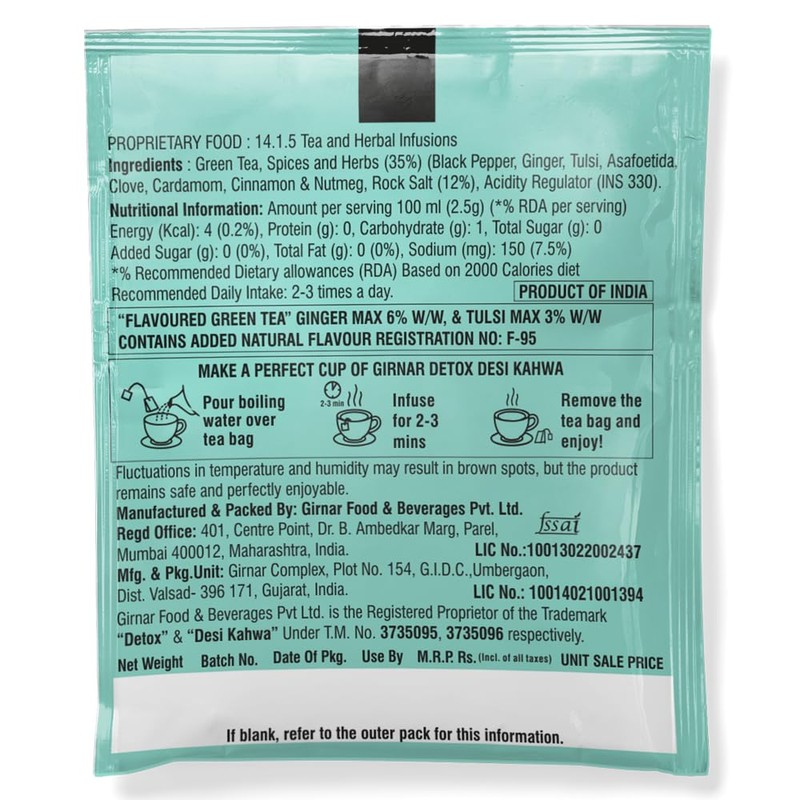 GIRNAR Detox Green Tea Desi Kawa