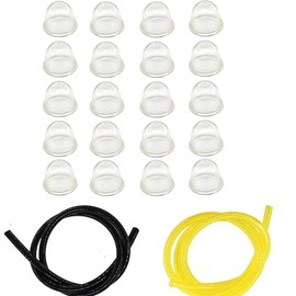 20pcs Primer Bulbs & Fuel Line for Echo SRM 225 230 260 GT 210 225 12538108660 SRM210 SRM211 SRM225 SRM231 SRM265 SRM260 SRM2100 SRM2400 GT200R HC-1800 SRM-260S SRM-261S PPT-260 PB-260L PPT-261