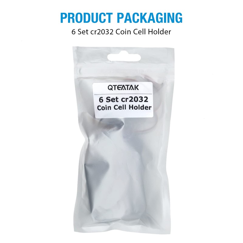QTEATAK 6 Pcs 2 x 3V CR2032 Button Coin Cell
