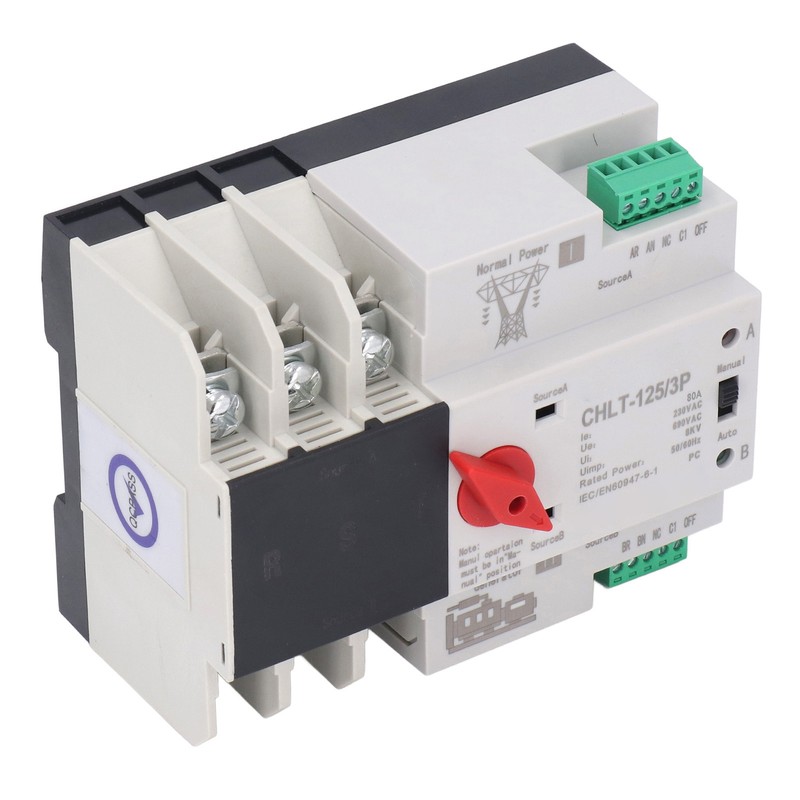 3P Dual Power Automatic Transfer Switch Uninterrupted Flame Retardant Electrical