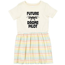inktastic Future Drone Pilot Operator Toddler Dress 4T Natural with Stripes 44986