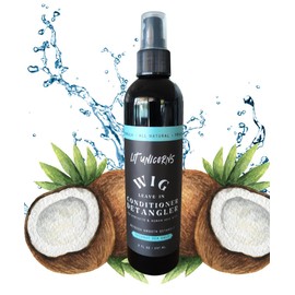 LIT UNICORNS Leave-in Conditioner + Detangler w/Silk | Human Hair & Synthetic Wigs, Extensions | New Improved All Natural Formula with Vegan Silk - Made in USA (Coconut Essential Oil)