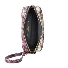 Stephanie Johnson Mini Pouch Wristlet – Small Travel and Makeup Pouch with Zipper, Mini Clutch for Essentials & Everyday Use, Java Plum