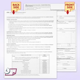 NextDayLabels - ADA Dental Claim Insurance Claim Forms, 8-1/2" X 11" Letter Size for Laser or Ink Jet Printers (Pack of 500 Sheets)