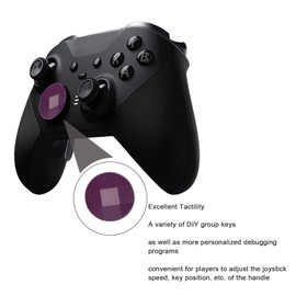 Metal D Pads and Paddles, Stainless Steel Paddles and Pads Replacement Controller Accessories for One Elite Series 2(Purple)