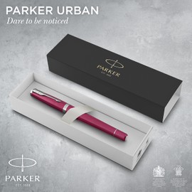 Parker Urban Fountain Pen | Vibrant Magenta | Medium Nib with Blue Ink | Gift Box | Gift Box