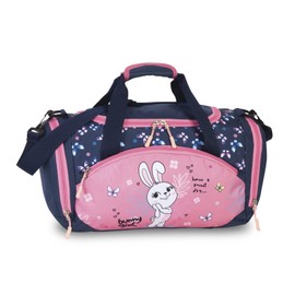 Ragusa-Trade Sports Bag Travel Bag with Cute Deer Fawn Deer Design for Boys and Girls, blue/pink
