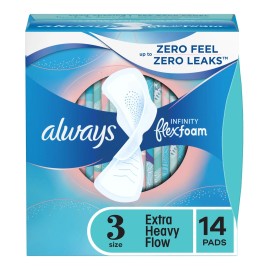 Always Infinity FlexFoam Extra Heavy Flow Feminine Pad Always Infinity FlexFoam Extra Heavy Flow WIth Wings Heavy