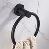 MARMOLUX ACC Towel Holders for Bathrooms Black Hand Towel Ring