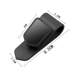 Car Sunglasses Holder Car Sun Visor Clip Glasses & Card Storage PU Leather Easy Installation Convenient Car Accessories Fits Various Size Glasses (Pack of 2)