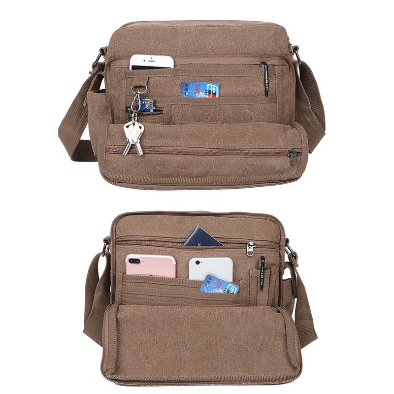 EGOGO Men's Canvas Messenger Bag Sling Shoulder Pack Daypack Cross