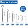 230 Piece Cotter Pin Set, Cotter Pins Assortment, M1 M2