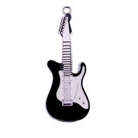 2.0 Black Electric Guitar Music Instrument 128GB USB External Hard Drive Flash Thumb Drive Storage Device Cute Novelty Thumb Drive Memory Stick U Disk
