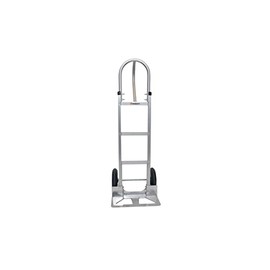 Heavy Duty Aluminum Hand Truck - 10" Wheels with Vertical Loop Handle and 500 lb Load Capacity | 52.25" High X 17.5" Wide and a Diecast Nose Plate Measuring 17.75" x 9.5"