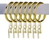 WUBAYI 50 Set Metal Brass Curtain Rings and Hooks, 30mm