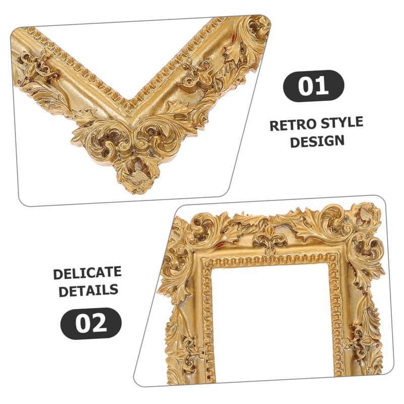 CIYODO 3pcs Small Photo Frame Gold Picture Frames Small Picture
