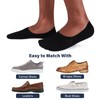 SIXDAYSOX Black Mens No Show Socks 6 Pairs Invisible Low