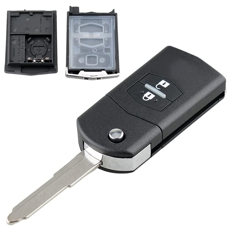 TAVICE Compatible Mazda 2 Button Remote Flip Key Shell Mazda
