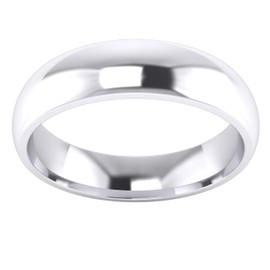 Unisex Sterling Silver 5mm Super Heavy Court Shape Polished Wedding Ring (Z)