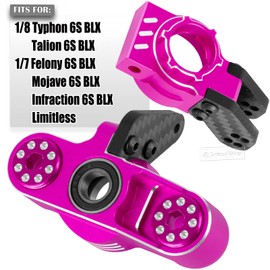 RCarmubWow RC Alloy Front Knuckles Steering Blocks &Rear Hub Stub Axle Carriers Upgrades Part for 1/8 Typhon/Talion 6S BLX,1/7 Infraction/Felony/Mojave/Limitless 6S BLX,#AR330193#AR330187,Pink