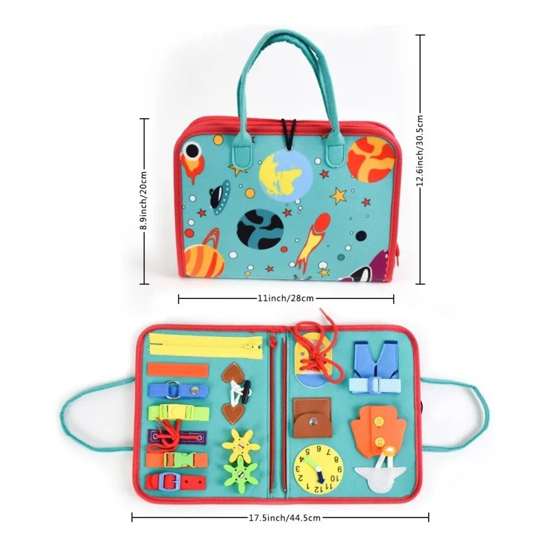 Juguete Tablero Montessori Sensorial Para Niños De Dos Años