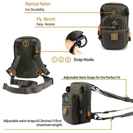 Maxcatch Fly Fishing Chest Pack Lightweight Chest Bag (V-comp Chest)